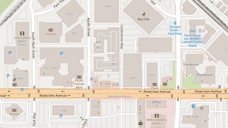 Map of the Cyberonix Experts, LLC office at 880 Apollo St, El Segundo, CA